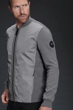Ropa Canada Goose Hombre Outlet - WindBridge Suéteres Black Label Grises JH4813795